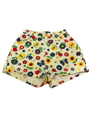 Vintage Booty Short Shorts Vintage 1970s Hippy Boho Flower Power Mod Size Medium